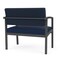 Lesro Lenox Steel Bariatric Chair Metal Frame, Charcoal, RF Blueberry Back, MD Ink Seat LS1401 - alternate 3